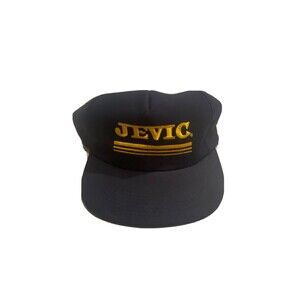 JEVIC Snapback Adult Baseball Ball Cap Hat USA Vintage Navy Blue Yellow